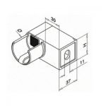 Round End Fittings for Slotted Tube (Left)